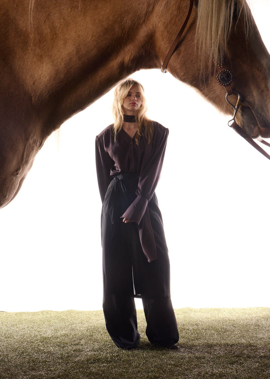 Chemise bouffante crêpe