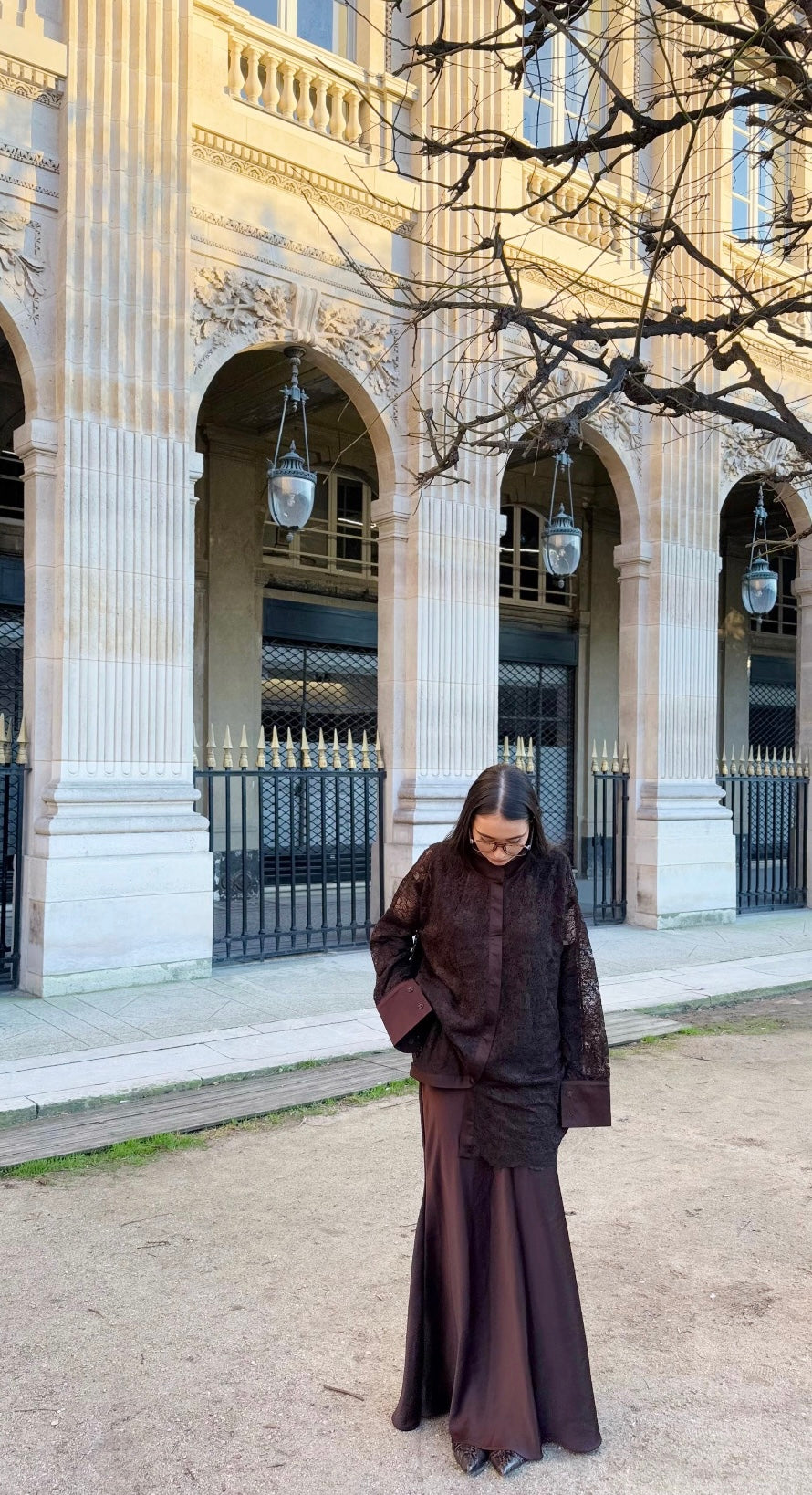 Ensemble chemise et jupe longue