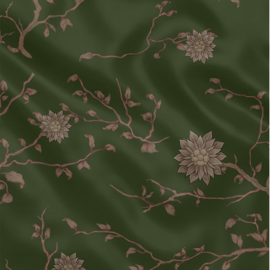 Carré de soie - Le Jardin d'Edel vert