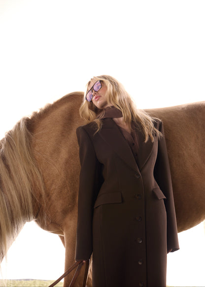 Manteau d'hiver marron