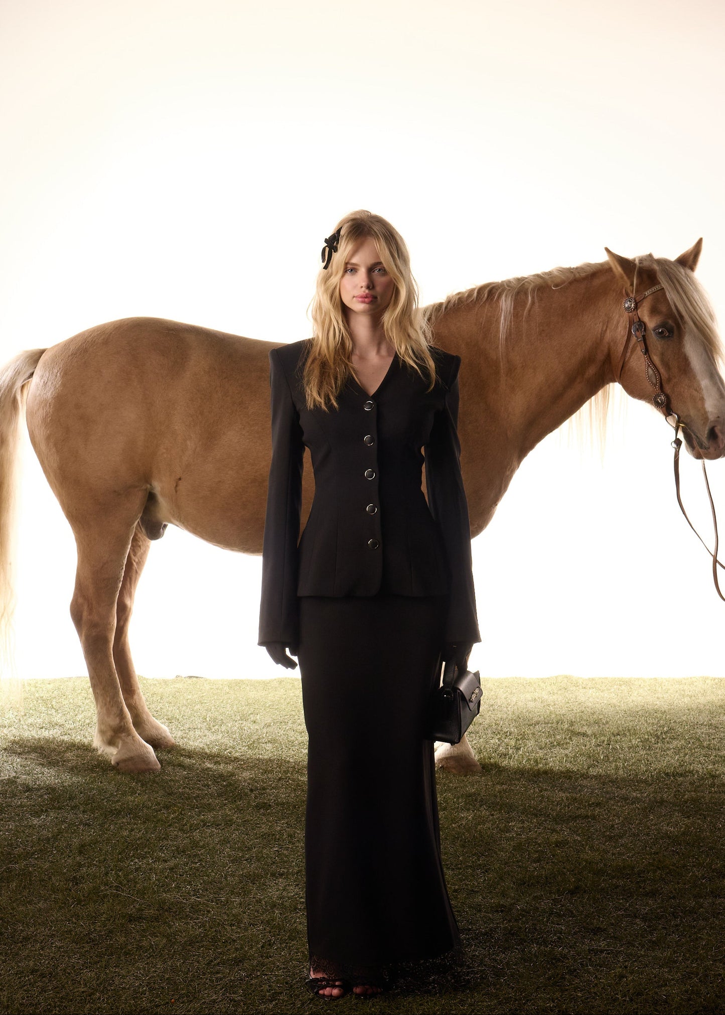 Tailleur jupe noir guipure