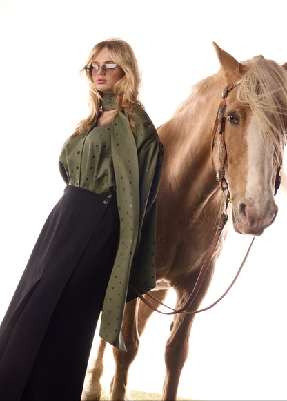 Chemise bouffante coton