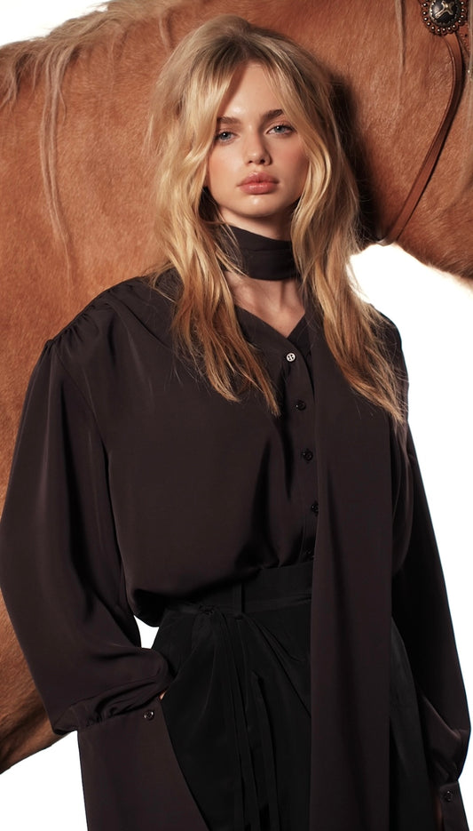 Chemise bouffante coton