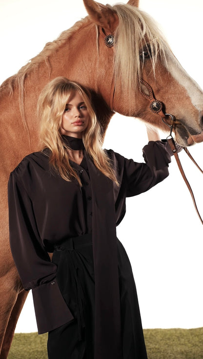 Chemise bouffante coton