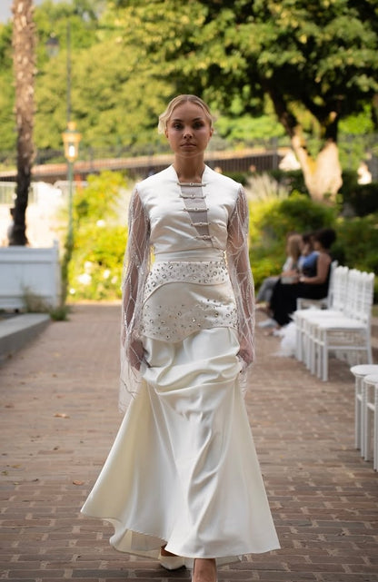 Robe de soirée perle