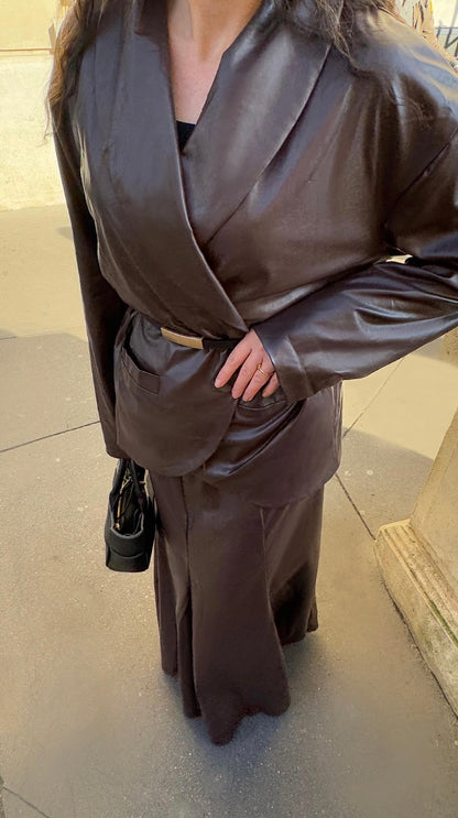 Ensemble blazer et jupe longue