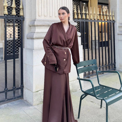 Ensemble chemise et jupe longue