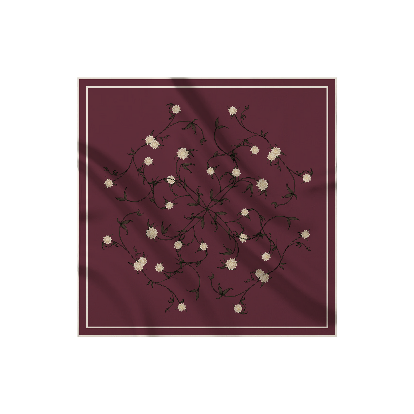 Carré de soie - Le Jardin d'Edel bordeaux