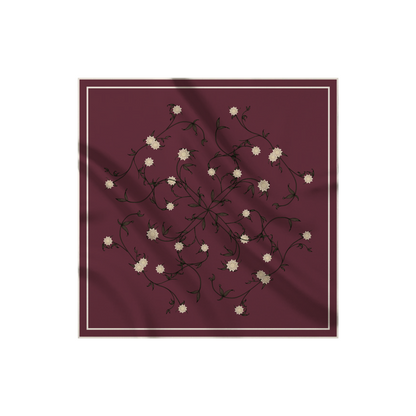 Carré de soie - Le Jardin d'Edel bordeaux