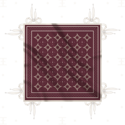 Carré de soie - Le Jardin d'Edel bordeaux