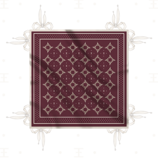 Carré de soie - Le Jardin d'Edel bordeaux