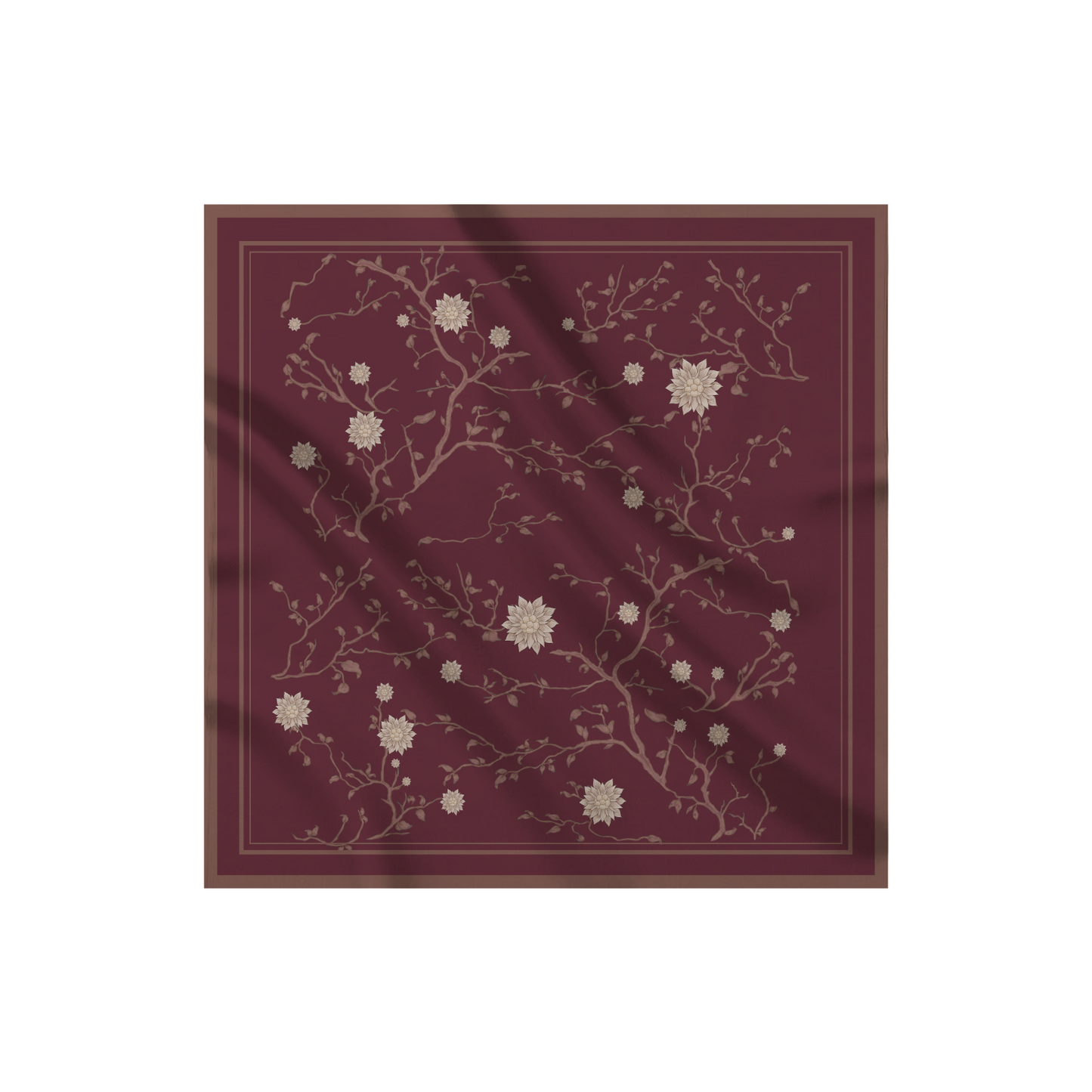 Carré de soie - Le Jardin d'Edel bordeaux