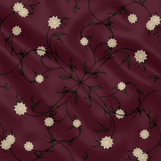 Carré de soie - Le Jardin d'Edel bordeaux