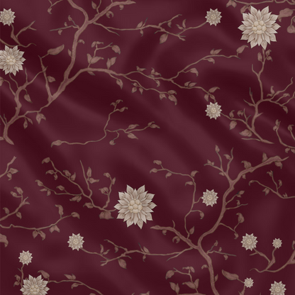 Carré de soie - Le Jardin d'Edel bordeaux