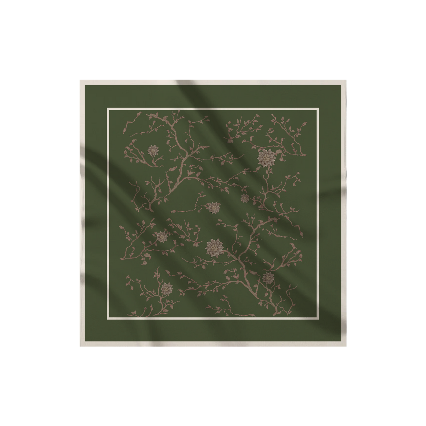 Carré de soie - Le Jardin d'Edel vert