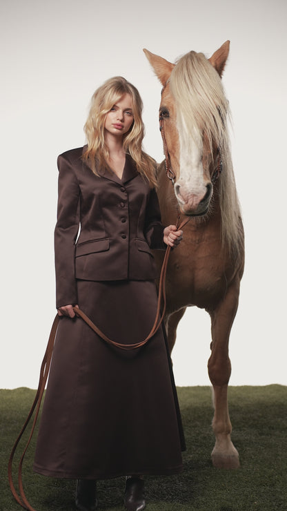 Tailleur marron